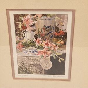 Marilyn Simandle Signed SONGBIRD Framed  Print. Rare Find!